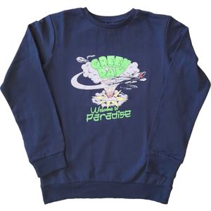 Green Day - "Welcome To Paradise" Sweatshirt für Kinder RO119 (152-158) (Blau)