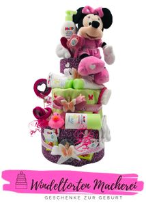 It´s a Girl ! Windeltorte für Mädchen in Handarbeit hergestellt Geschenk zur Geburt Taufe oder Babyparty  - 3 Stöckige Torte - 84-teiliges Set
