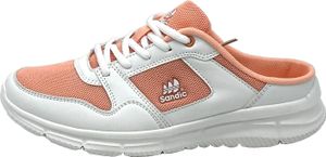 Nowaland Damen Herren Pantoletten Sandalette Slipper Sabots Sneaker ,Weiß/Pink, 36