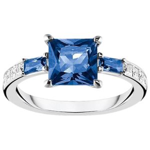 Thomas Sabo TR2380-166-1 Ring Damen Blaue und Weisse Steine Silber Gr. 50