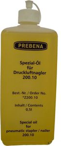 Prebena Spezialöl Z200.10, 0,5 Ltr. für Druckluftnagler Prebena Spezialöl Z200.10, 0,5 Ltr. für Druckluftnagler