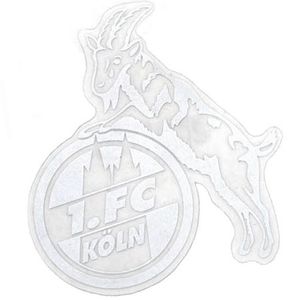Sticker Aufkleber transparent (silber) 1. FC Köln