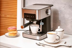 Camry Espresso Maschine | Siebträger | Kaffeemaschine | Cappuccinomaschine | Milchaufschäumer | 15 Bar | 1000 Watt