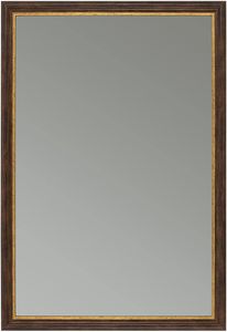 CLAMARO 'Ulrich' Antik Wandspiegel mit Rahmen | Braun Gold | Shabby Chic Vintage Barock Spiegel mit Holzrahmen | Barockspiegel inkl. Metall Aufhänger und Montagematerial, Größe:75x100