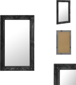 vidaXL Wandspiegel im Barock-Stil 50x80 cm Schwarz -  Spiegel