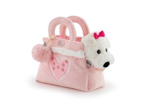 TRUDI PETS - Módna taška so zvieratkom, ružová so srdiečkom, 0m+