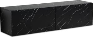 Wohnling tv schrank hängend 120 cm lowboard marmor-optik schwarz tv-kommode | Wohnling
