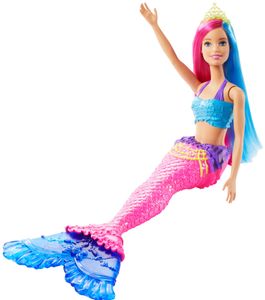 Barbie Dreamtopia Meerjungfrau Puppe (pinkes und blaues Haar), Anziehpuppe