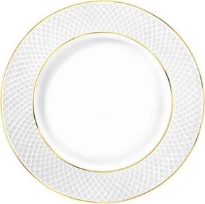Wilmax England Speiseteller mit Goldlinien, 28 cm, Porzellan, WL-880102106/A