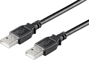 Microconnect USB2.0, M/M, 0.5m - kabel USB (M/M, 0.5m, 0.5m, USBUSB A, USB A, 2.0, męski/żeński, czarny)
