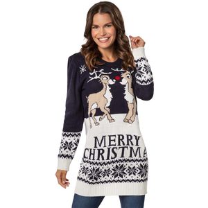 dressforfun Weihnachtspullover Merry Christmas für Frauen - S