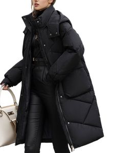 Damen Steppmäntel Tasche Mantel Bequeme Trenchcoats Stand Neck Puffer Winter Warm Jacken Schwarz,Größe 2XL