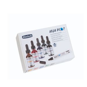 Schmincke Aqua Drop Karton-Set 5x 30ml Farben + LINER 78105097