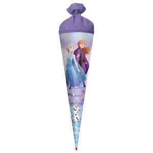 ROTH Schultüte groß Disney Frozen 70 cm rund Filzverschluss ROT(H)-Spitze Zuckertüte Schulanfang