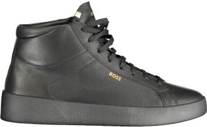 Hugo Boss Schwarz Leder Männer Sneaker für stilvolle Männer - EU41/US8