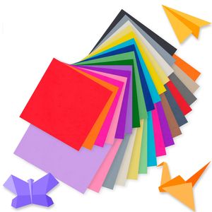 Tritart Origami Papier Schwarz | 225 Blatt doppelseitiges Origami Faltpapier Schwarz | Bastelpapier Set 80 g/m2 | Je 75 Blätter 20x20cm und 15x15cm und 10x10cm