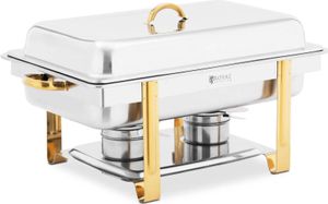 Chafing dish Royal Catering - GN 1/1 - zlaté akcenty - 9 l - 2 palivové články -