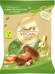 Lindt eggs hazelnut caramel vegan with oat flour bag 90g