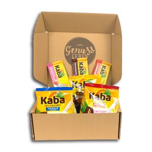 Genussleben Box mit 1300 Kaba Getränkepulver und Schokolade im Mix