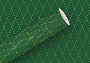 Braun & Company Geschenkpapier Kollektion Geometric grün 1,5 m x 70 cm