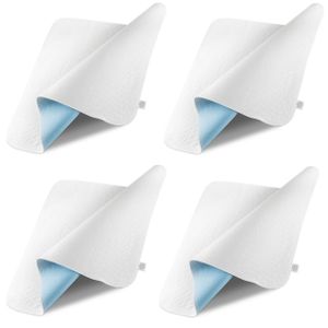 Sensalou Inkontinenz Unterlage Bett Auflage Matratzen Schutz waschbar weiß - 90 x 160 cm - 4er Pack