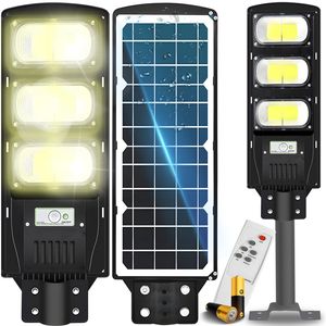 Solarna lampa uliczna 240W z czujnikiem ruchu 6000K Biała solarna lampa uliczna LED z pilotem zdalnego sterowania do oświetlenia zewnętrznego ogrodu o zmierzchu Retoo