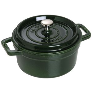 Staub Cocotte Bräter 22 cm basilikumgrün rund