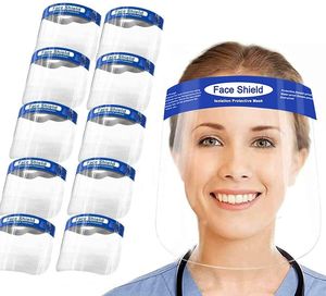 Face Shield mit breitem Visier transparenter Gesichtsschild Gesichtschutz Schutzschild in blau 50 Stück Sicherheit für Männer Frauen