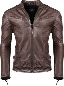 PAULGOS Herren Lederjacke Echtes Leder Jacke Echtleder Übergangsjacke Fashion in 5 Farben Gr. S-7XL Design 2