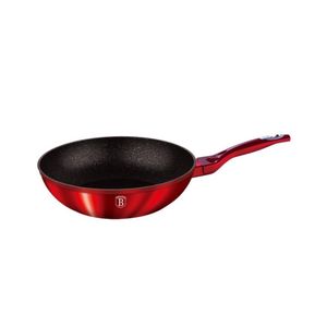 Berlingerhaus Wok mit Marmoroberfläche 28 cm Burgund Metallic Line BH-1267