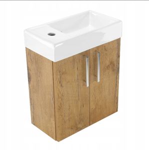 paplinskimoebel Waschbecken mit Unterschrank 41 x 22,5 x 50 cm, kleiner Badezimmer- Wandschrank für das Badezimmer, Möbel für Gäste WC