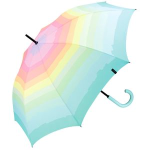 Esprit Regenschirm Automatik Stockschirm Damen Streifen Multicolor Aquasplash