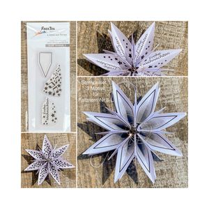 Silikonstempel für Faltstern Mittel "Frohe Weihnachten"