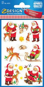 AVERY Zweckform ZDesign Vánoční samolepka "Father Christmas" 3 listy à 8 samolepky