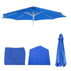 Ersatz-Bezug für Sonnenschirm N19, Sonnenschirmbezug Ersatzbezug, Ø 3m Stoff/Textil 5kg  blau