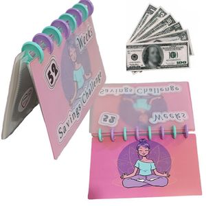 Leap Mit Aufschrift „52 Week Savings Challenge“ PVC-Geldspar-Organizer für Kinder