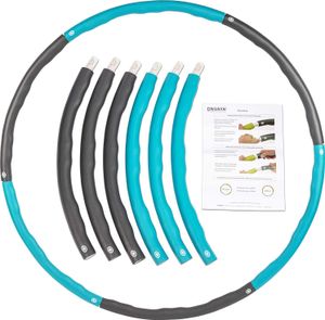 ONVAYA® Hula Hoop Fitness pre dospelých | Modrá | Fitness obruč na cvičenie s obručou Hula Hoop | Hula Hoop na chudnutie | Hmotnosť 1,3 kg | Vlnový dizajn pre masážny efekt