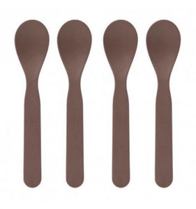 Lässig Set 4 Löffel uni choco