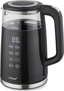 Czajnik Feel Maestro MR-049 Czarny Przezroczysty Kryształ Szkło borokrzemowe 2200 W 1,7 L