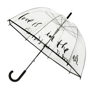 Regenschirm – Love is in the air – Ø 85 cm – transparent schwarz
