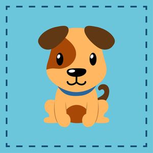 Baby Kinder Handtuch Seiftuch - Hund - 100% Baumwolle - 30x30 cm - süße Tier Motive