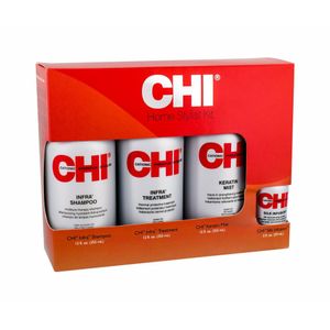 CHI Home Stylist Kit 350ml Infra Shampoo + 350ml Infra Treatment + 350ml Keratin Mist + 50ml Silk Infusion