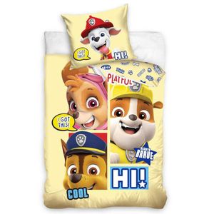 Carbotex bettbezug Paw Patrol 100 x 135 cm Baumwolle gelb