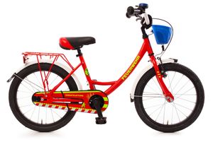 18 Zoll Feuerwehr Fahrrad Kinderfahrrad mit Rücktrittbremse und Seitenständer