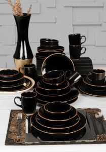 Hermia Concept, Angele- KRM1730, Schwarz, Essservices, 100% Keramiksteinzeug