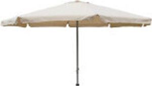 Sonnenschirm Alu Ø4m mit Kurbel mit Krempe Gartenschirm Sonnenschutz, Farbe:beige