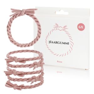 Nordstern Geflochtene Haargummis Rosé 12er Set - Elastische Haarbänder mit sicherem Halt - Zopfgummi Haarschmuck für Frauen und Mädchen