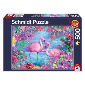 Schmidt 58342 - Flamingos, 500 Teile, Premium-Puzzle 4001504583422