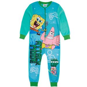 SpongeBob SquarePants - "Attack Mode" Schlafanzug für Kinder NS7120 (116) (Blau/Grün)