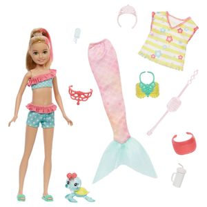 Barbie „Meerjungfrauen Power' Stacie Puppe mit Meerjungfrauenflosse, Haustier und Zubehör